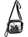 HWKJMY Clear Crossbody Bag Stadium Approved - Clear Purse for Women, Clear Bag for Concerts Sports Events Festivals (Black)