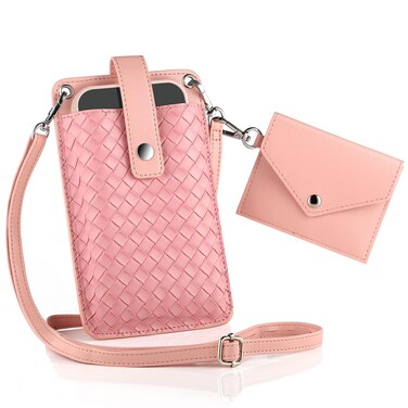 OUTXE Universal Crossbody Phone Purse, Women Phone Wallet Bag with Adjustable Shoulder Strap and Credit Card Slot PU Leather Phone Bag 6.5 Inch