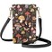 Noteligou Colourful Mashroom Crossbody Phone Bag for Women Butterfly CellPhone Phone with Shoulder Strap Clear Window Touchable Cell Phone Bag with Snail Patterns for Teens Family Friends