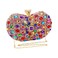 Beaded Wine Purse Clutch For Women Evening Party Rhinestone Floral Bag Elegant Handbags Luxury Brands Wallet (Pink)