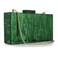 YYW Acrylic Clutch Purses for Women with Marbling Purses and Handbags Evening Crossbody Bag (Green)