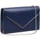 Labair Chic Vegan Leather Clutch Bag Envelope Clutch Purses for Women Evening Wedding Formal Party Handbag. (Navy blue)