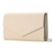 GM LIKKIE Clutch Purse for Women, Evening Envelope Clutch Bag, Crossbody Foldover PU Leather Shoulder Handbag (Beige)