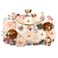 Rkrouco Women's Floral Evening Clutch Bag - Colorful Flower Handbag with Metal Rhinestones