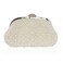 Aovtero Pearl Clutch Bride Bag Purse Women Wedding Prom Evening Bags Formal Full Beaded Handbag with Chain (Ivory White)