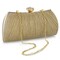 YYW Glitter Evening Bag Gold Clutch Purses for Women with Rhinestone Wedding Party Handbag (Gold)