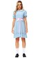 Remimi Halloween Womens Costume Blue Dress Creepy Twins Cosplay Peter Pan Collars Sweet Kawaii Dresses XL