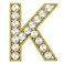 XGALBLA Letter Brooch Pins Letters K Plated Metal Simulted pearl Brooches for Women girls Inspired Gift(Gold Tone)