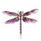 MINGHUA Pretty Enamel Red Blue Dragonfly Brooch Pin Charm Women Men Pin Jewelry (Purple)