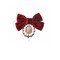 Safety Cameo Brooch Velvet Bow Pearl Brooch Pins,Vintage Red Women&#39;s Victorian Cameo Brooch Bow Ties,Pearl Brooch Pins Shawl Clips for Teen Girls Gifts (Red)