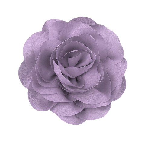 Chunky Flower Brooches Pins for Women,Trendy Charming Chiffon Red Rose Corsage, Aesthetic Accessories for Wedding Ceremony (Red)