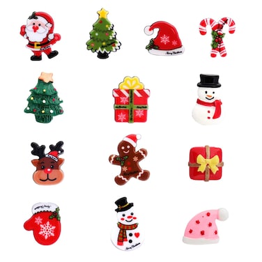 Christmas Brooch Pin Set for Women Christmas Tree Snowman Santa Reindeer Christmas Cap Brooch Pins Stocking Stuffers for Christmas Gifts