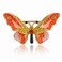 butterfly brooch pins for women fashion Woman's enamel crystal rhinestone butterfly brooches pin set for Clothes Dresses (Orange&amp;Yellow)