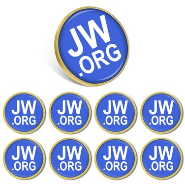20/Pack Jehovah's Witnesses - Round Blue Jw.org Lapel Pin Bulk - Brooch Badge Pin for Men Women Clothes Bags Hats