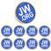 20/Pack Jehovah's Witnesses - Round Blue Jw.org Lapel Pin Bulk - Brooch Badge Pin for Men Women Clothes Bags Hats