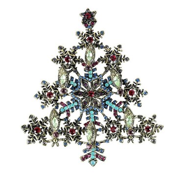 Rumtock Big Christmas Tree Pendant Star Brooch for Unisex Women Mens Festival Party Jewelry Suit Dress Lapel Pin