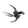 Lovely Enamel Rhinestone Flying Swallow Bird Brooch Pins Breastpin Wedding Brooches Lapel Pin Badge Jewelry Gifts (Black)