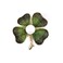 LAXPICOL St. Patrick's Day's Gift Lucky Irish Four Leaf Clover Shamrock Crystal Brooch Pin