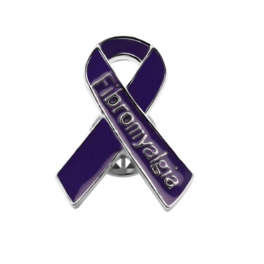 CENWA Fibromyalgia Purple Ribbon Pin Fibromyalgia Awareness Gift Fibromyalgia Jewelry Pink Ribbon Enamel Fibromyalgia Awareness Pin (Fibromyalgia Purple-bp)