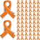 Tondiamo 60 Pcs Orange Ribbon Awareness Pins Leukemia Awareness Lapel Pins Suicide Awareness ADHD Lymphoma Cerebral Awareness Pins for Public Activity Supplies, Orange