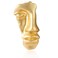 Golden Figure Face Mask Brooch - Vintage Minimalist Metal Brooches Women Men, Gold,Golden
