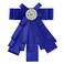 Allegra K Women's Pre-tied Bowknot Beads Bow Tie Elegant Large Ribbon Brooch One Size Royal Blue