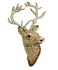 TTjewelry Fashion Animal Stag Deer Brooch Pin Austrian Crystal Christmas Gift (Brown)