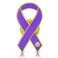 AWARENESS RIBBON Lapel Pin Epilepsy etc Purple Flat