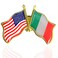 6Pack American Italy Friendship Flag Pins Bulk -1.5&rdquo; Metal Patriotic US USA Italian Lapel Pins Badge Souvenir For Hat Bag Travel Gifts