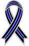PinMart Thin Blue Line Police Officer Awareness Ribbon Enamel Lapel Pin