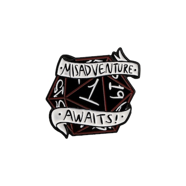 MYOSPARK D&amp;D Lapel Pins D&amp;D Gamer Gift RPG Gift Dungeons Geek Gifts for Dungeons Lovers (misadventure pin)