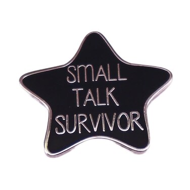 small talk survivor Enamel Lapel Pin,Hate whisper during the meeting badge brooch for Backpacks
