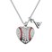 CHOORO Baseball Mom Gift Baseball Zircon Charm Necklace/Earring Baseball Team Jewelry Baseball Lovers Jewelry Baseball Coach Gift Baseball Player Gift (Baseball necklace)