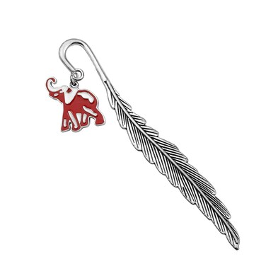 CHOORO Red Elephant/Triangle Bookmark Rhinestone 1913 Jewelry Greek Sorority(Elephant)