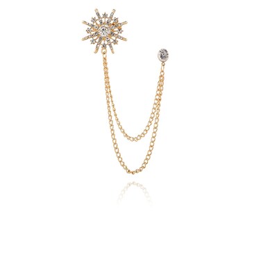 Collar Chain Pins for Men Women Pin with Hanging Chain Tassel Collar Brooch lapel pins for suits suit pin chains long Lapel Pin Business Suit Collar Bar Pin Gifts for Men Women