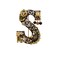 Crystal Pearl Initial Brooches Pins Gold Letter A-Z Lapel Pin Enamel Colorful Alphabet Letter Breastpin Pin Jewelry for Women Girls (S)