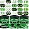 Hiboom 80 Pcs Mental Health Awareness Bracelets and Pins Set Green Ribbon Mental Health Awareness Gift for Women Bulk Mental Health Buttons Badge and Bracelets for Mental Health Supplies Party Favors