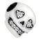 ZURWTCH Glow-in-the-dark Sparkling Skull Charm Fit Women Bracelet Necklaces Fashion Gifts 925 Sterling Silver DIY Jewelry (White 0894)