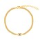 EXPHAIN Evil Eye Bracelet for Women Sterling Silver Cuban Link Curb Chain Bracelets Jewelry Gifts (Gold)