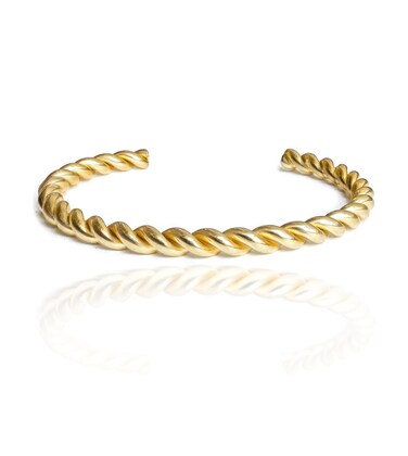 Altitude Boutique Twisted Rope Gold Bracelet   Cuff Bangle Gold Bracelets for Women   Classy Stackable Bracelet   18K Gold Plated, Adjustable Best Friend Bracelets (Gold)