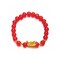liveliwithmin Feng Shui Bead Bracelet Chinese Dragon Head Bracelet Black/Red Amulet Bead Bracelet for Couple Friends Handmade Elastic Bracelet Good Luck Jewelry for Women Men (red)