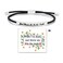 LIU JUN Just Throw Me In The Trash Motivational Tube Bracelet For Women, Adjustable Hand Bradied Wrap Stainless Steel Inspirational Gifts Jewelry (Just Throw Me In The Trash Silver+Black)