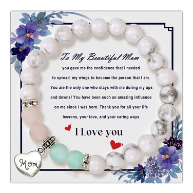 BAOPLAYKIDS Gifts for Mom, Gifts for Mom from Daughter, Birthday Gifts for Mom Bracelet, Christmas Valentines Day Gifts for Mom Mother Jewelry, Best Mom Gifts