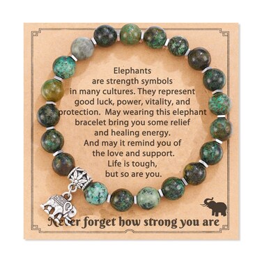 HGDEER Elephant Gifts for Women, Feel Better Inspiration Bracelet Get Well Soon Gifts for Women