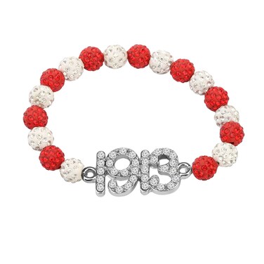 POTIYSigma Theta Gift Sorority Jewelry Pearl Bracelet with Crystal Sigma Theta Bracelet for Women (1913 Bead Bracelet)