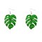 Green Palm Leaf Dangle Earrings for Women Girls Lightweight Resin Tropical Green Plant Statement Drop Fish Hook Stud Earring Fashion Cute Festival St.Patrick&#39;s Day Jewelry Gifts Nature Lover (Leaf)