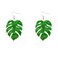 Green Palm Leaf Dangle Earrings for Women Girls Lightweight Resin Tropical Green Plant Statement Drop Fish Hook Stud Earring Fashion Cute Festival St.Patrick's Day Jewelry Gifts Nature Lover (Leaf)