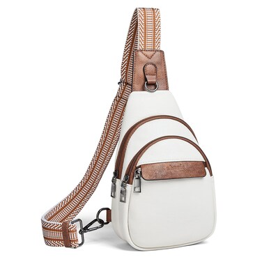 Shrrie Small Sling Bag for Women, Vegan Leather Crossbody Bags for Women Trendy Crossbody Purse Chest Bag for Travel