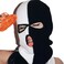 3 Hole Ski Mask Beanie Knitted Balaclava Full Face Mask Knit Beanies Bonnet Goth Accessories for Winter Warm Outdoor Sports White