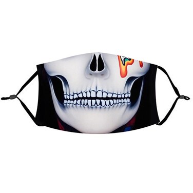 M-YOUNG Skull Face Mask Reusable Balaclava Halloween Facial Decorations Bandanas Lightweight Funny Skeleton Scarf for Women and Men (4, adult)